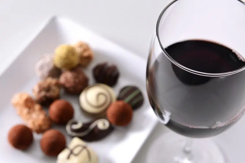 The sweet pleasure of Wine made chocolate