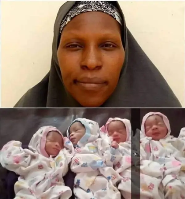 The woman gave birth to twins twice