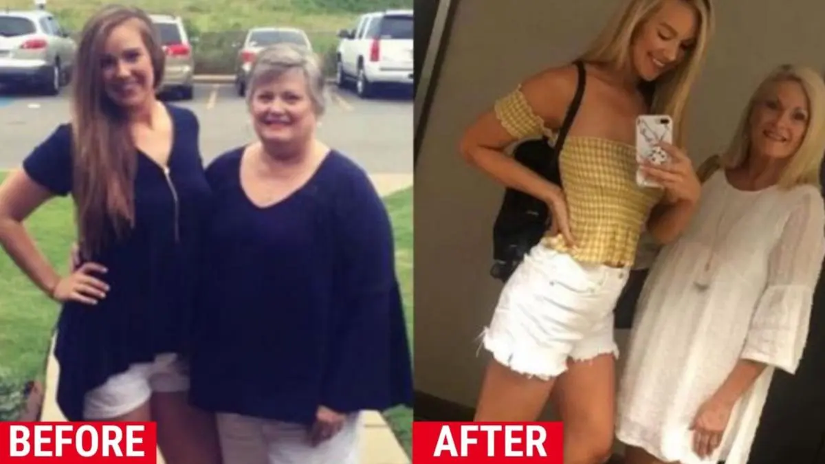 The woman lost 45 kilograms after giving birth