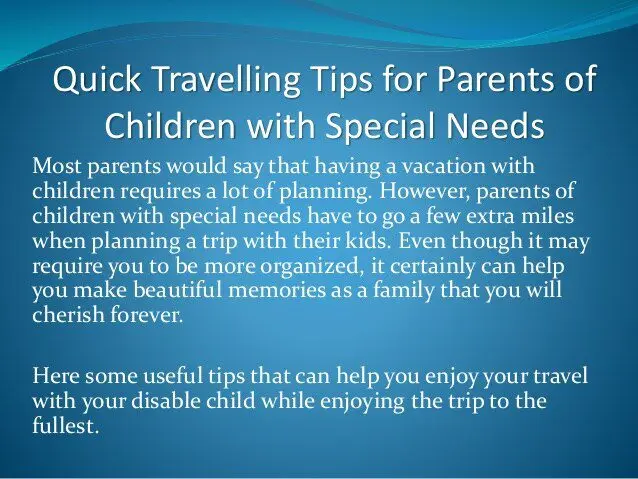 Tips for parents on how to take a vacation with a child