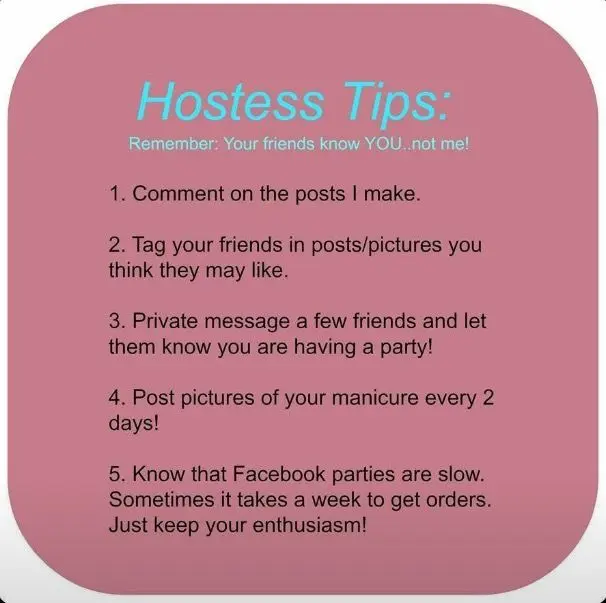 Tips for the hostess