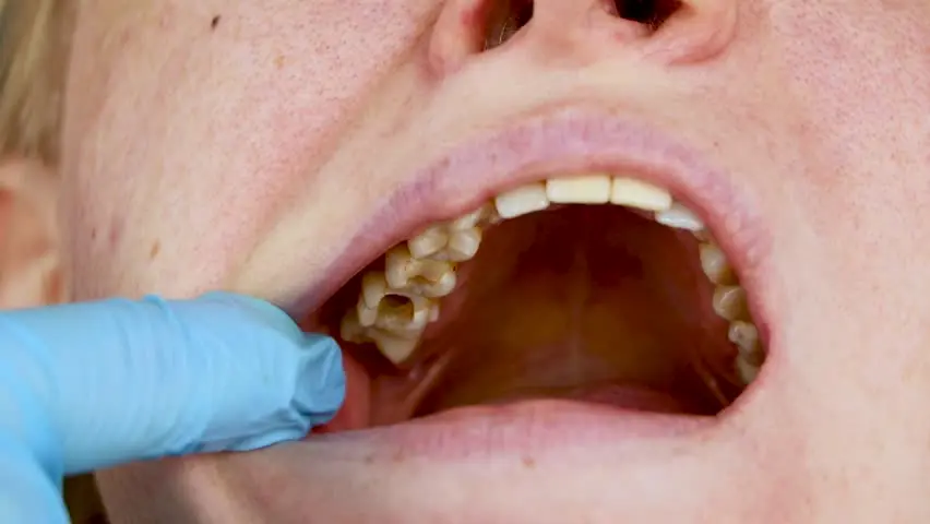 Tooth hole treatment. Video