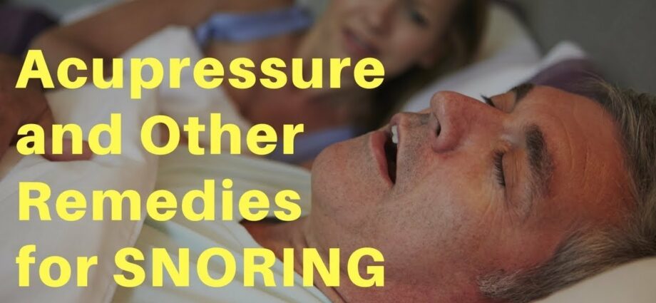 Treatment for snoring with massage or folk remedies? Video