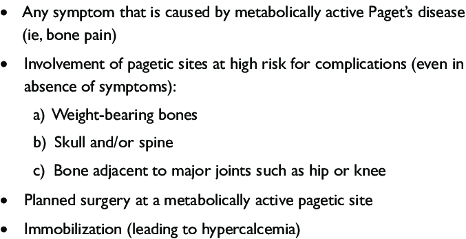 Treatment of Paget&#8217;s disease