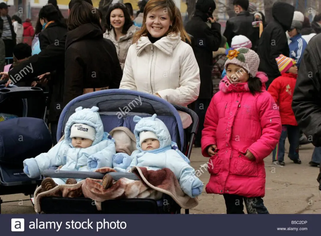 Twins and twins of Kazan, children and parents, photo