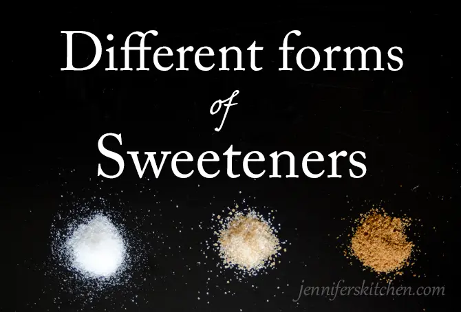 Types of sweeteners and sweeteners