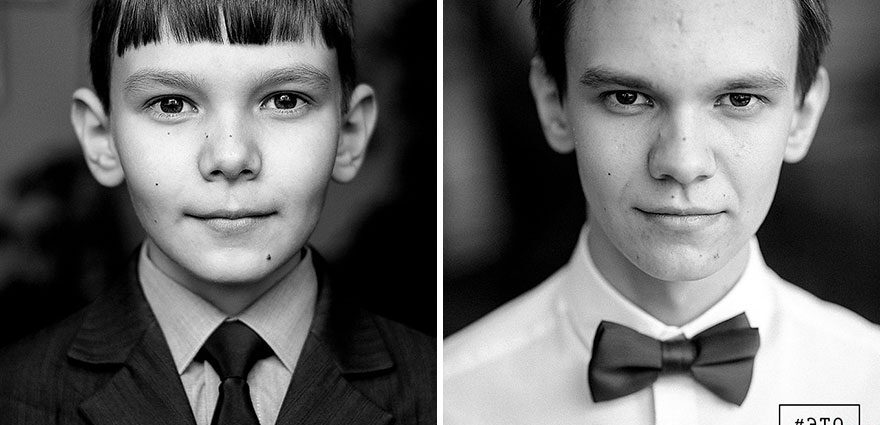 Unique shots: portraits of graduates 6,5 years apart