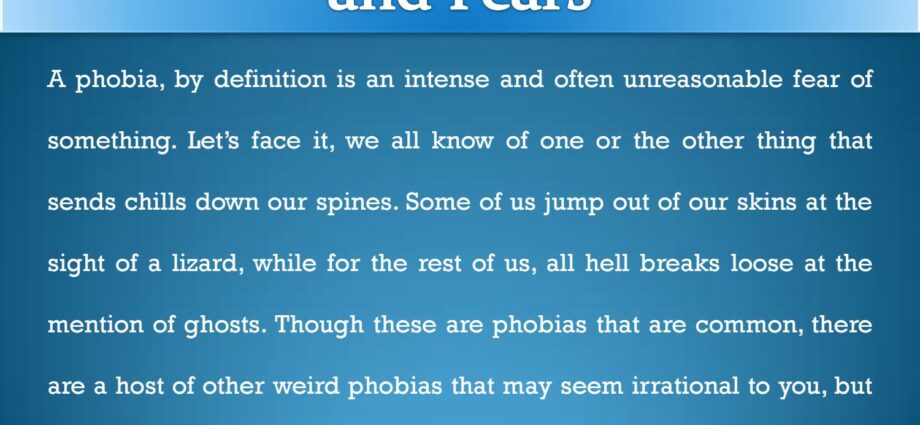 Unusual phobias: an overview of fears
