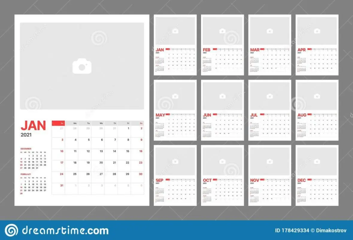 Wall calendars: download and print