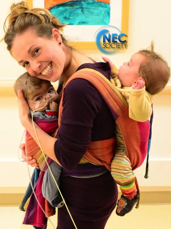 Wearing a sling helps nursing premature babies