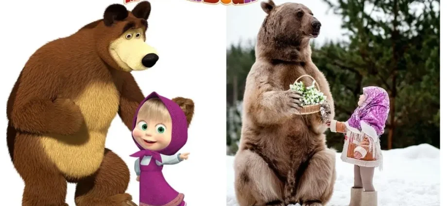 What a girl looks like in life from the cartoon Masha and the Bear