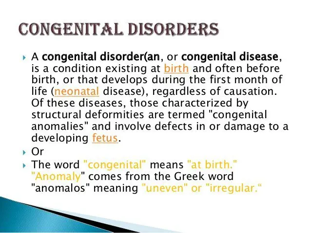 What are congenital diseases?