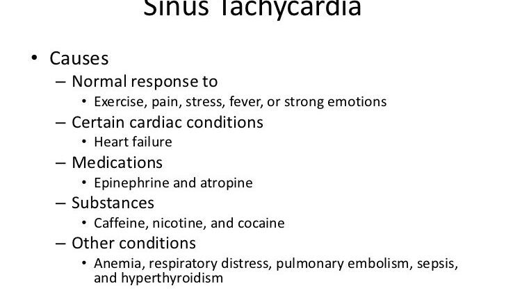 What are the causes of tachycardia?