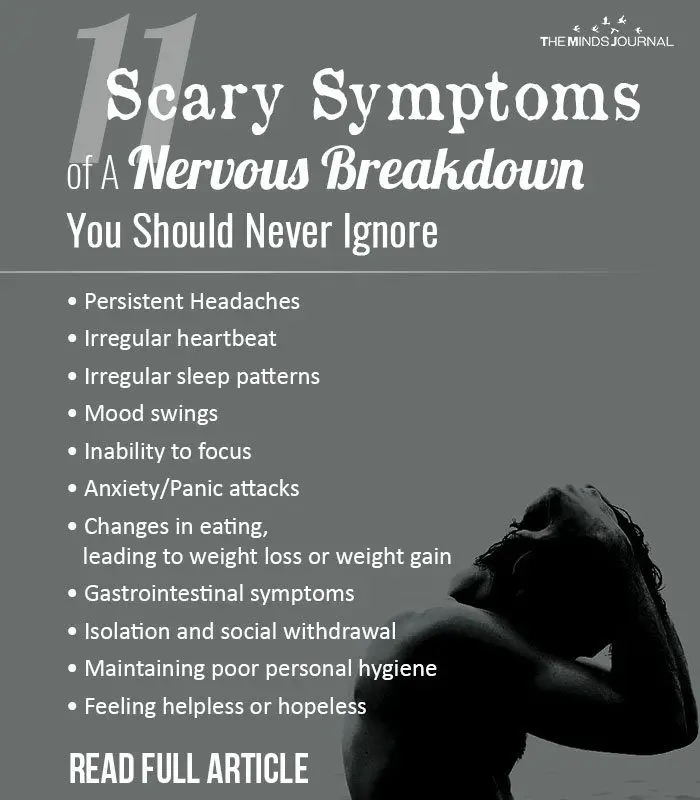 What are the symptoms of breakdown?