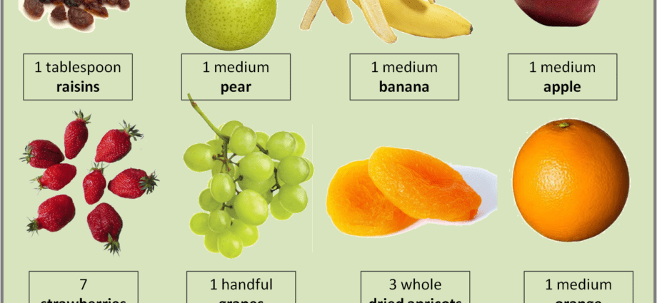 O que é uma porção de frutas e vegetais?