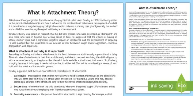 What is attachment theory