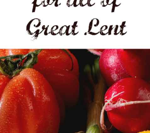 What is in Great Lent: Lenten menu