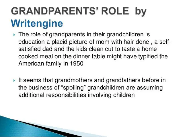 What role for grandparents in the education of children?