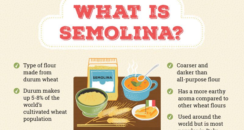 What semolina is made of and why is it better for adults not to eat it?