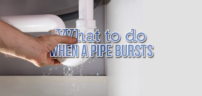 What to do if the pipe bursts and the plugs are knocked out