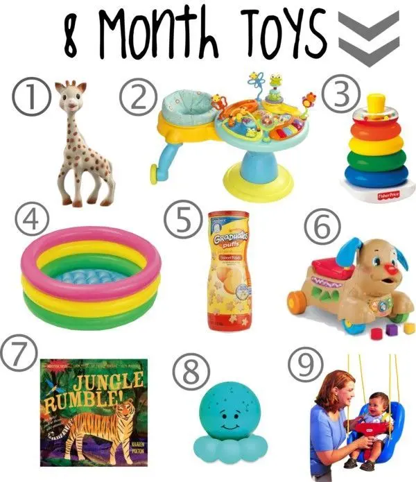 What toys are needed for a baby 8 months old: developing, useful
