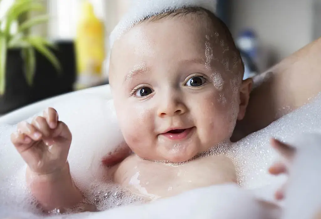 When can you bathe a baby with a circle around the neck: how often, from how many months