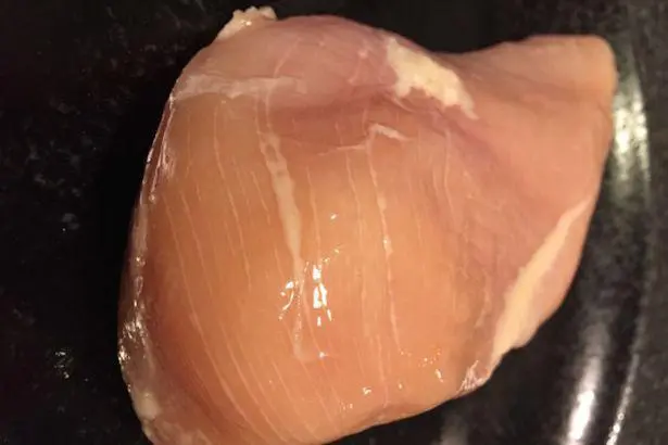 White veins in chicken fillet