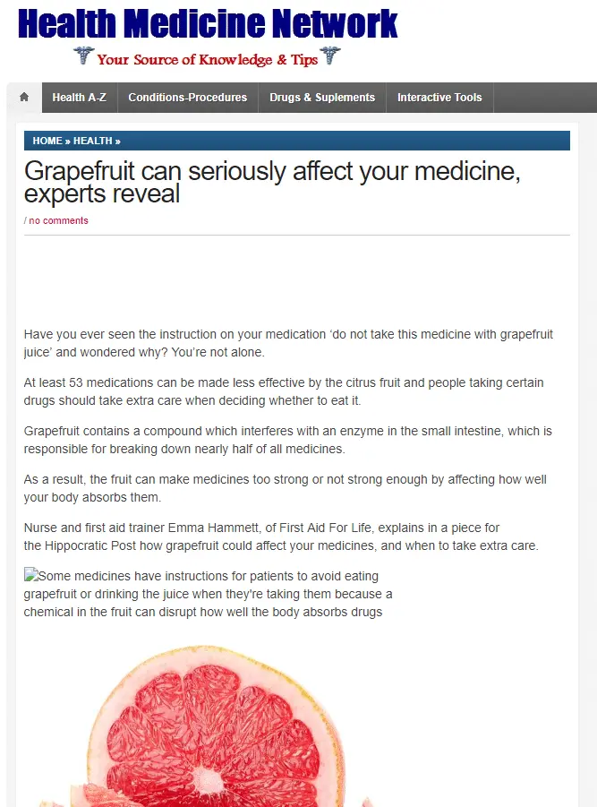 Why not eat grapefruit