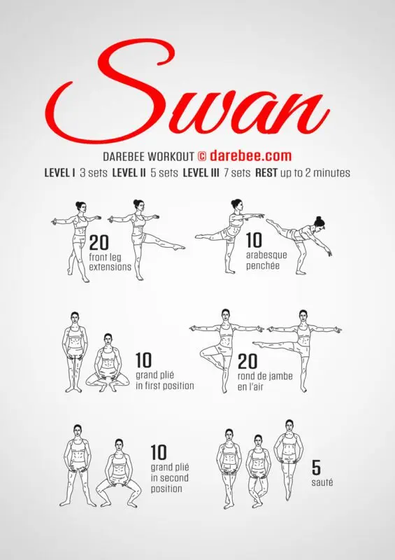 Workout for 5 minutes for a swan neck and a flat back