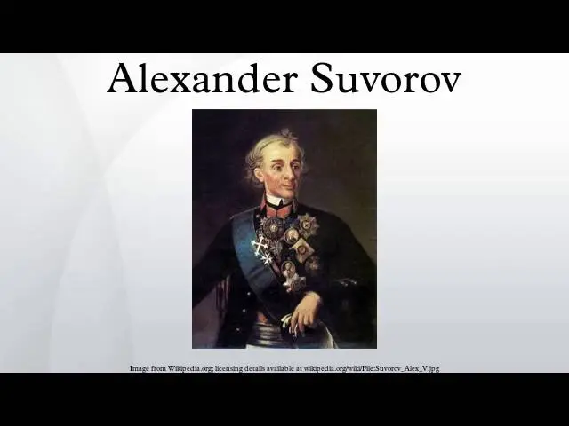 Alexander Vasilievich Suvorov: short biography, video