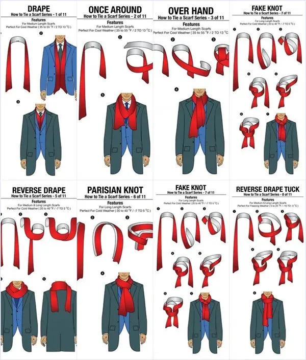 Men&#8217;s scarf: how to tie &#8211; the best ways and tips