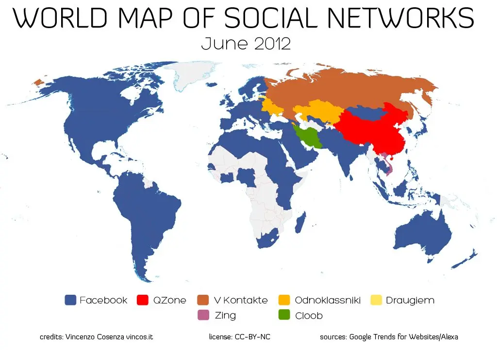 Overview of social networks: Facebook, VKontakte &#8230;