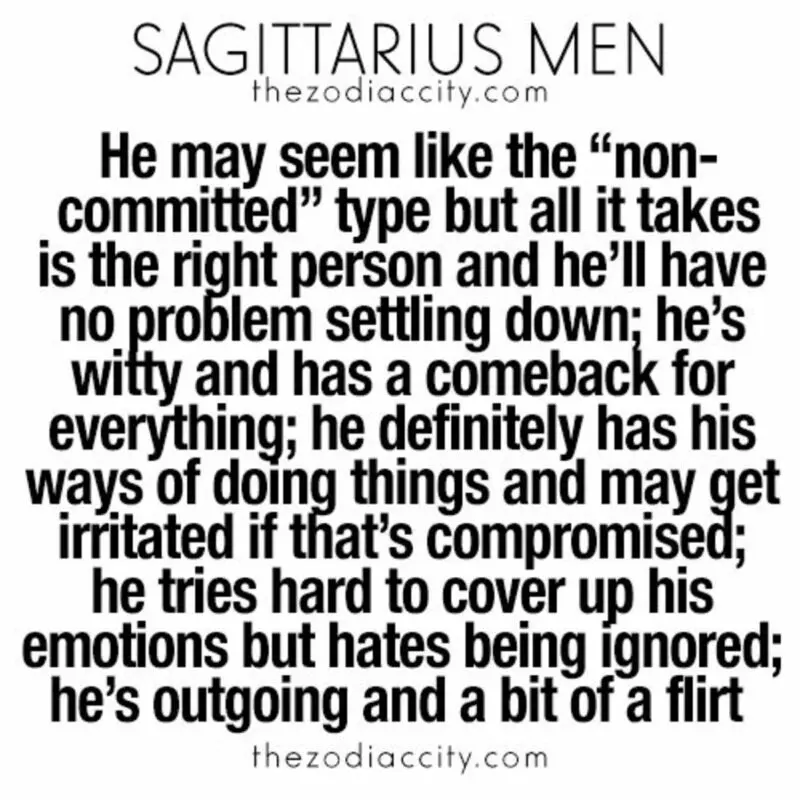 Sagittarius man in a relationship with a woman: character traits