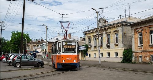 Scenes from life: passengers in the tram and in the subway