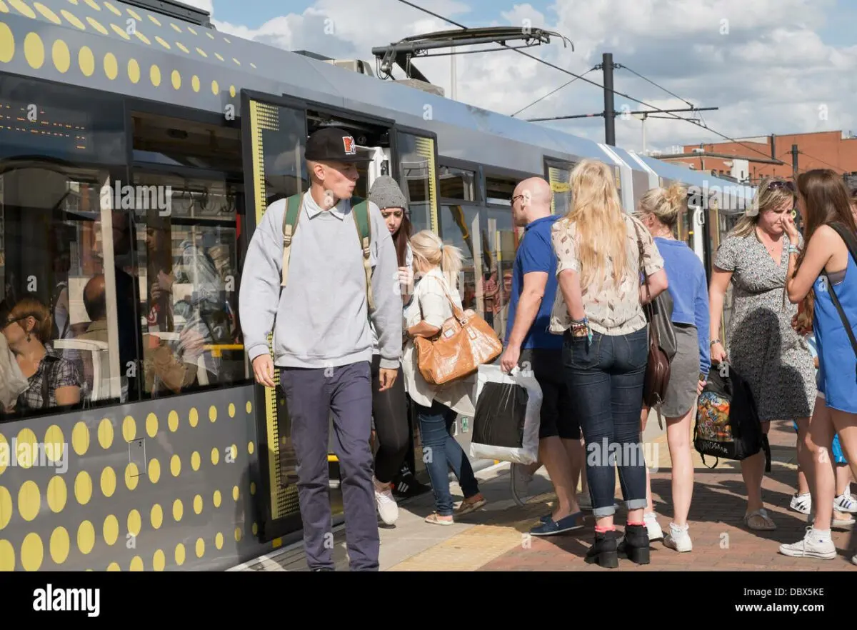Scenes from life: passengers in the tram and in the subway