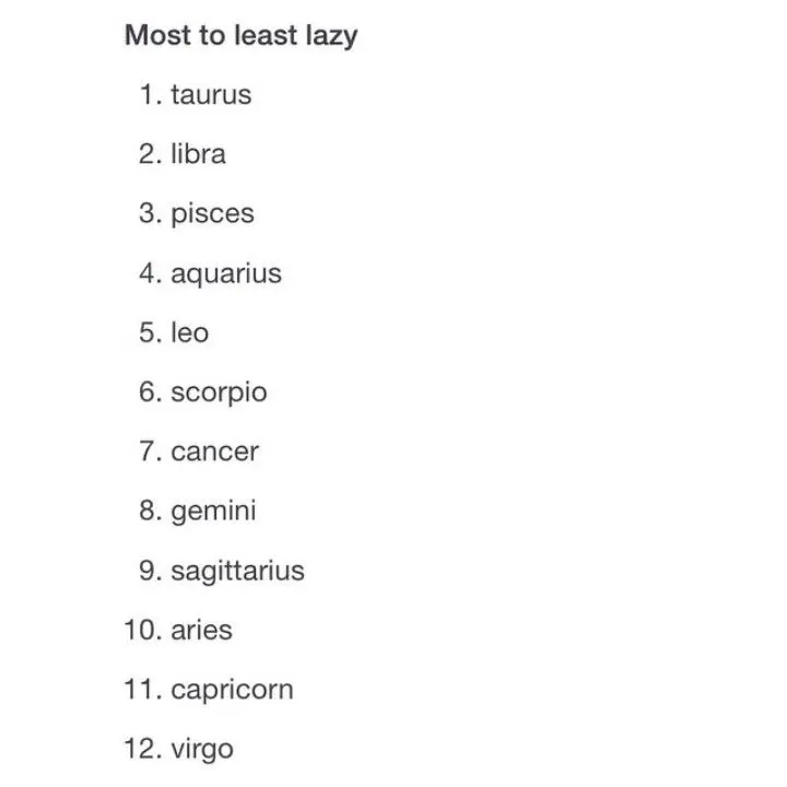 The laziest zodiac signs according to astrologers