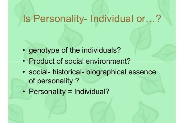 The role of personality in history: genotype, character, will, society