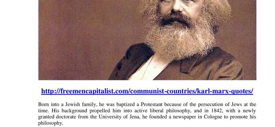 a brief biography of karl marx