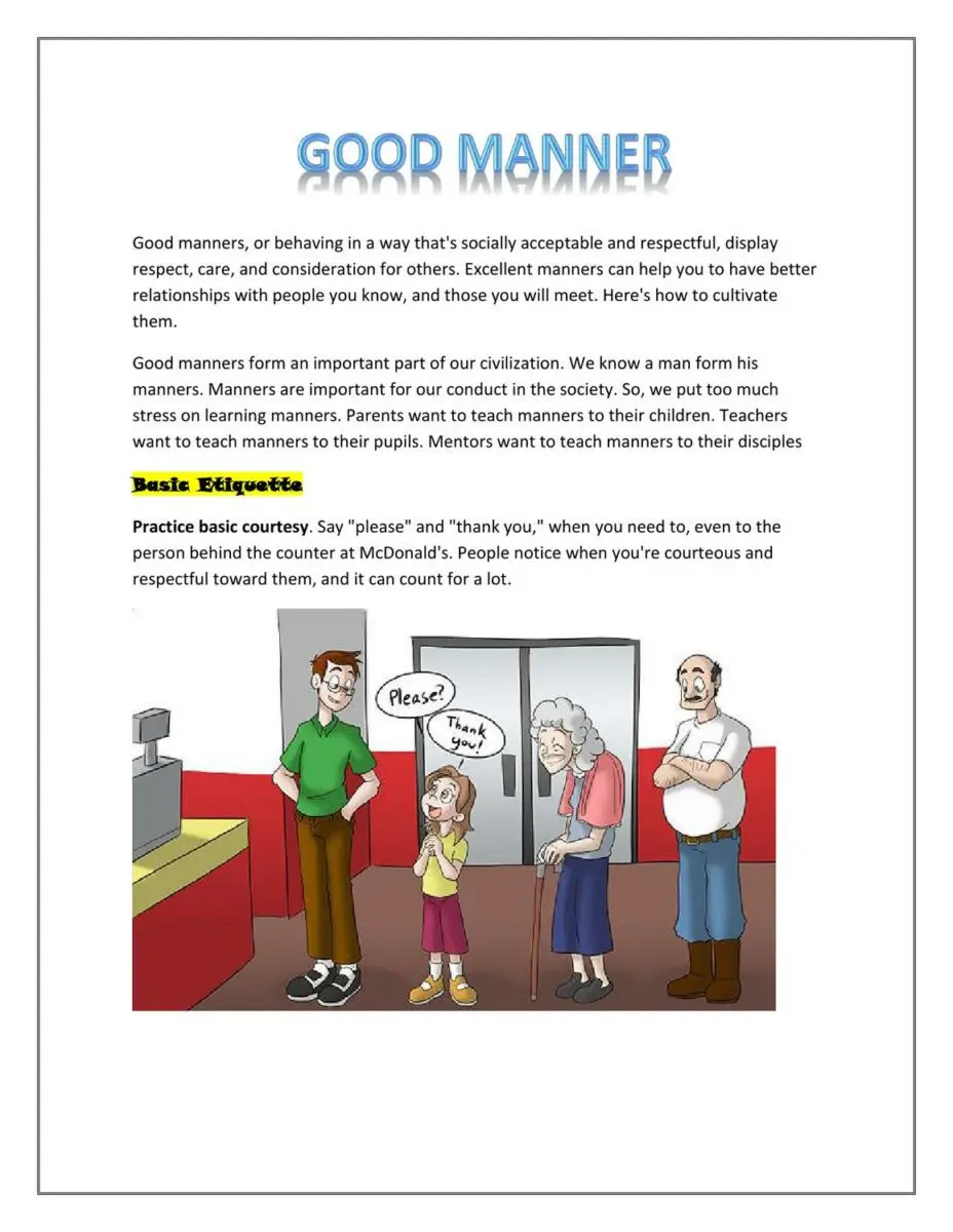 Why good manners in society are needed: advice, videos,