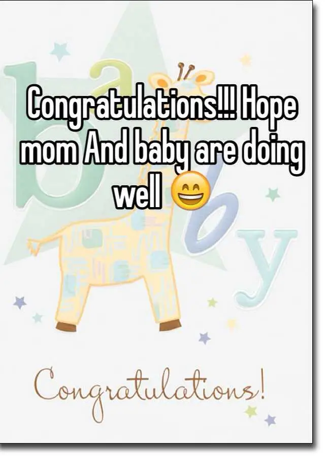 Baby is doing well