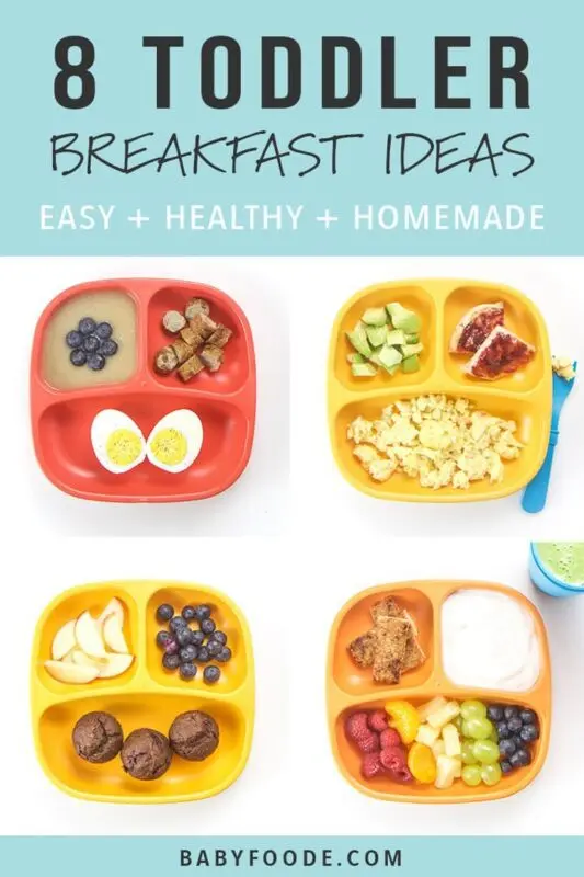 Baby&#8217;s breakfast between 1 and 2 years old