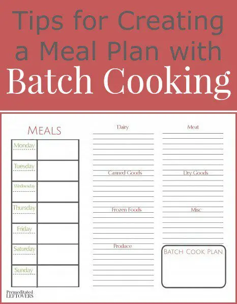 Batch-cooking, meal planning: how to better organize meals? 