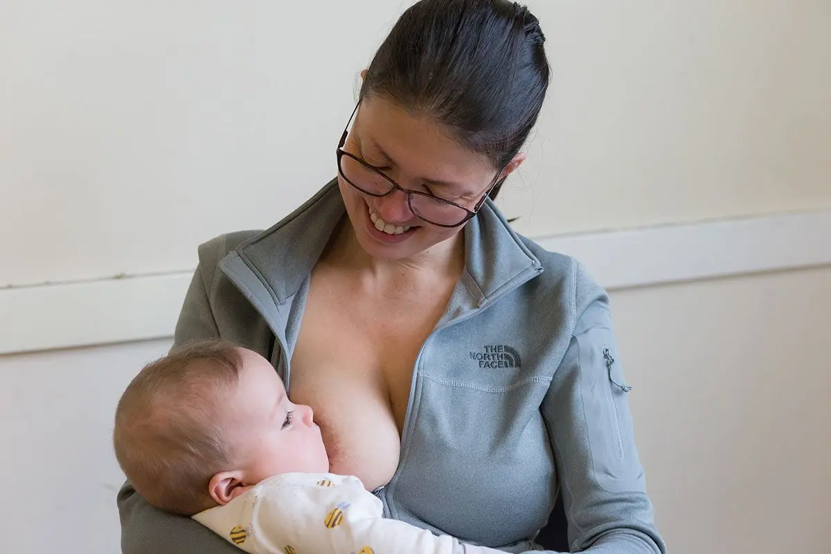 Breastfeeding the baby