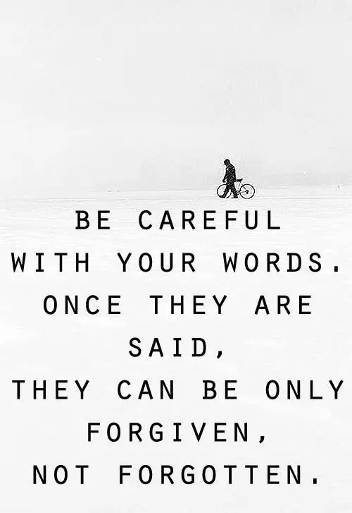 Careful, hurtful words!