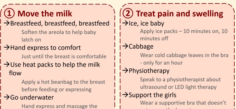 Crevasse, engorgement: common breastfeeding problems