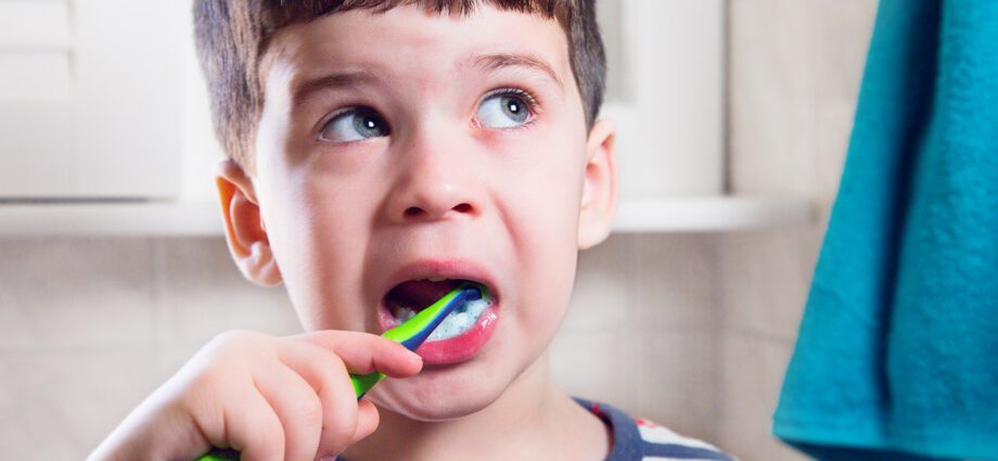 Dental hygiene in children 3 to 6 years old