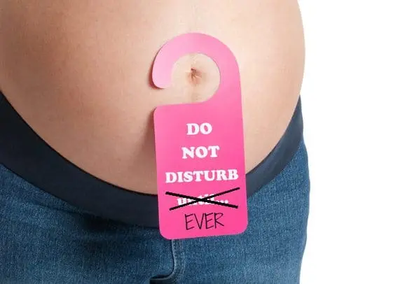 Do not touch the stomachs of pregnant women!