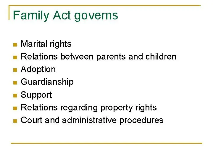 Family rights and administrative procedures