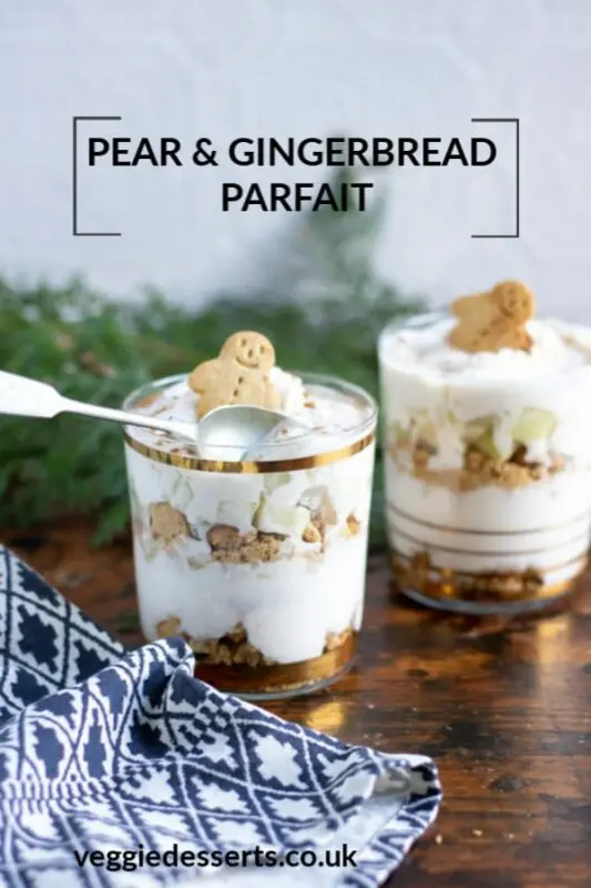 Pear and gingerbread Christmas verrine