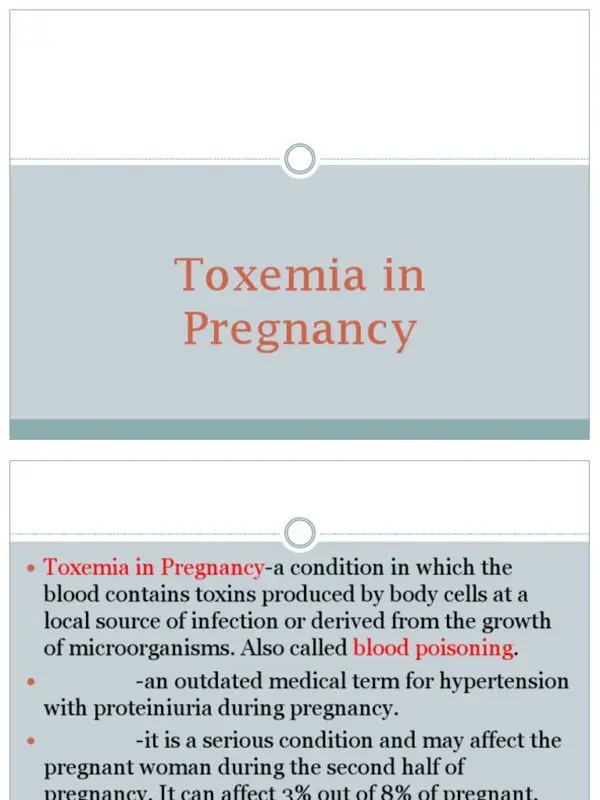 Pregnancy: update on toxemia of pregnancy